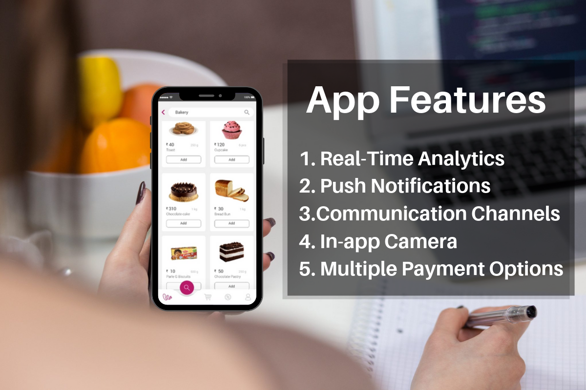 Grocery store app features