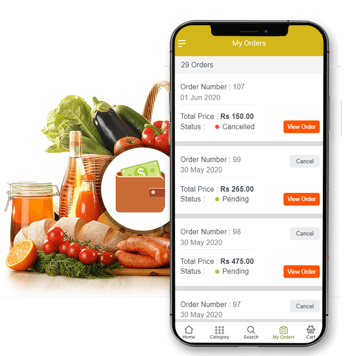 Supermarket mobile app